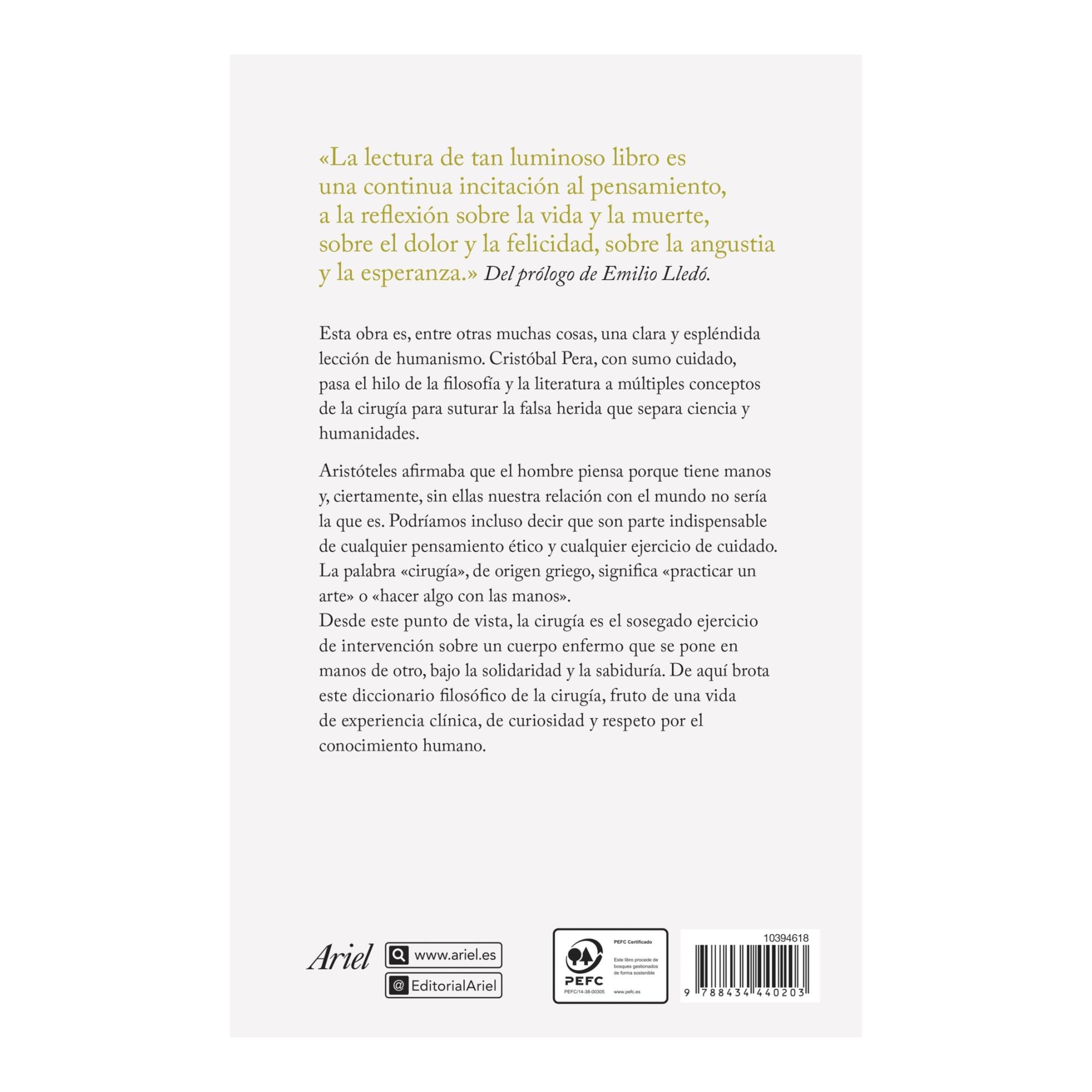 El cuerpo herido: Un diccionario filosófico de la cirugía (Capa mole com abas) 2