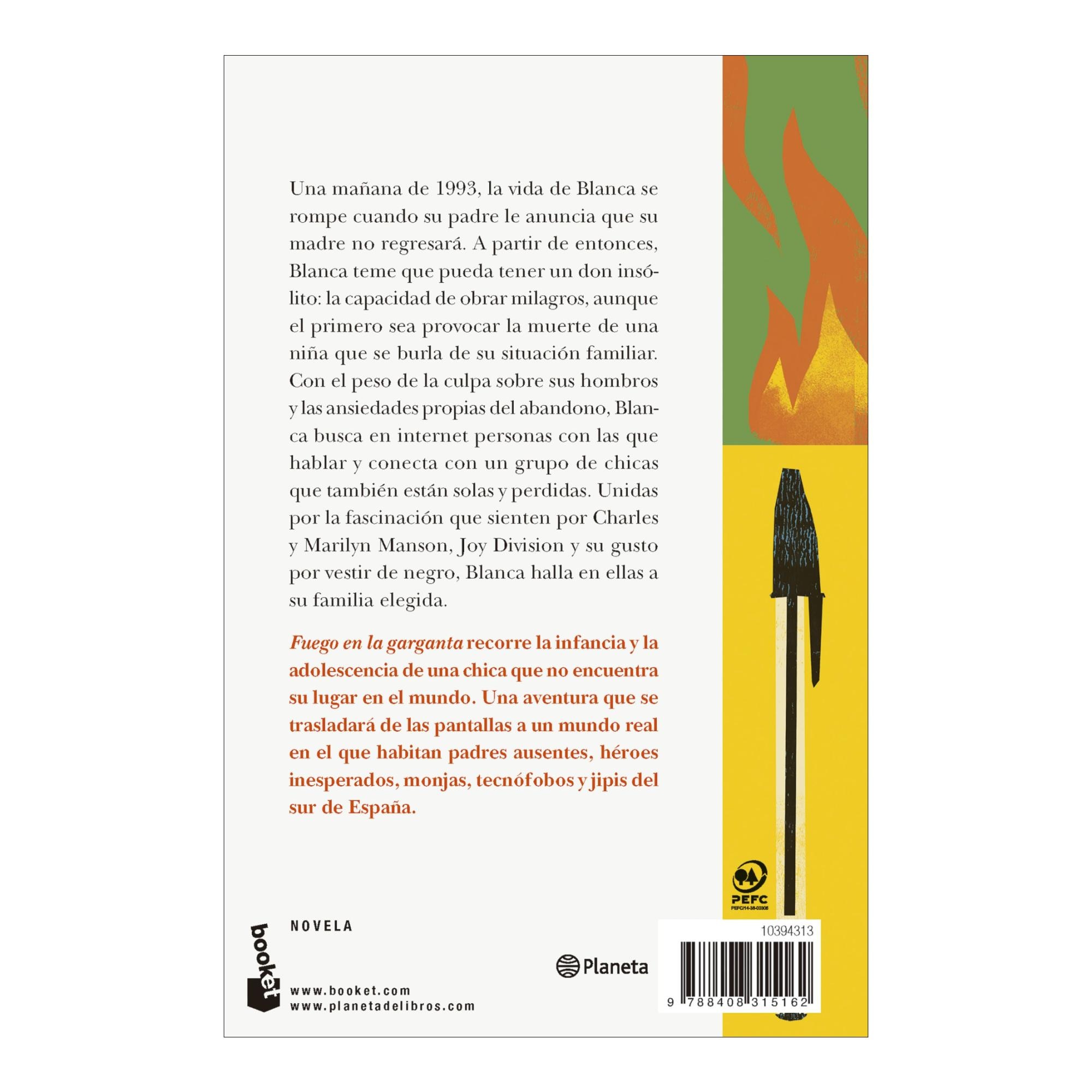 Fuego en la garganta: Finalista Premio Planeta (Bolso) 2