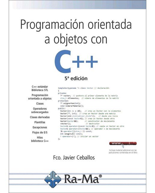 Programación orientada a objetos con C++, 5ª edición. (Capa mole) 1