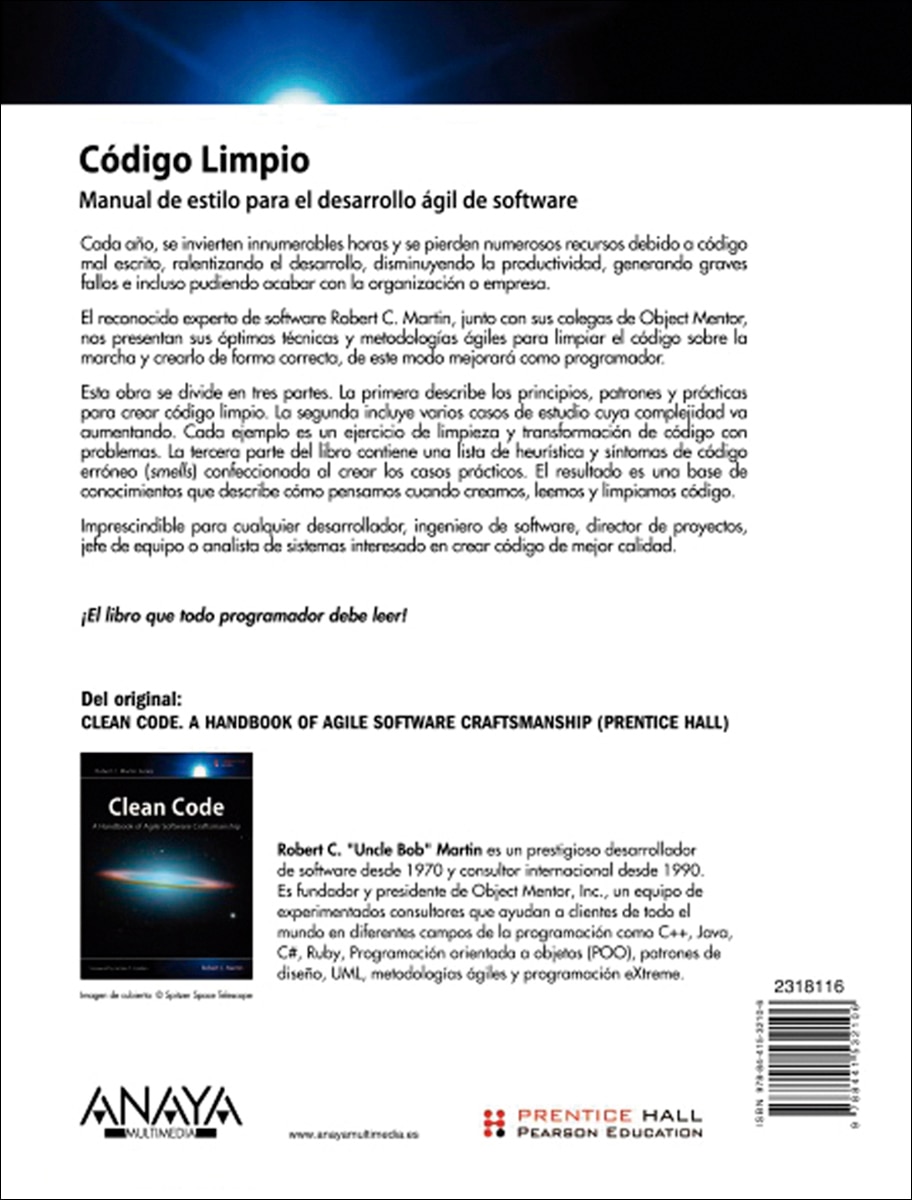 Código Limpio: Manual de estilo para el desarrollo ágil de software (Capa mole) 2