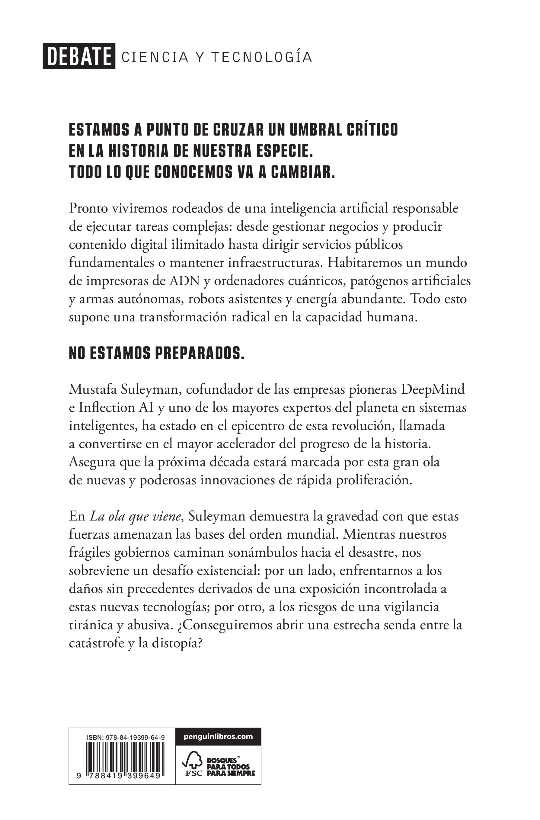 La ola que viene: Tecnología, poder y el gran dilema del siglo XXI (Capa mole) 2