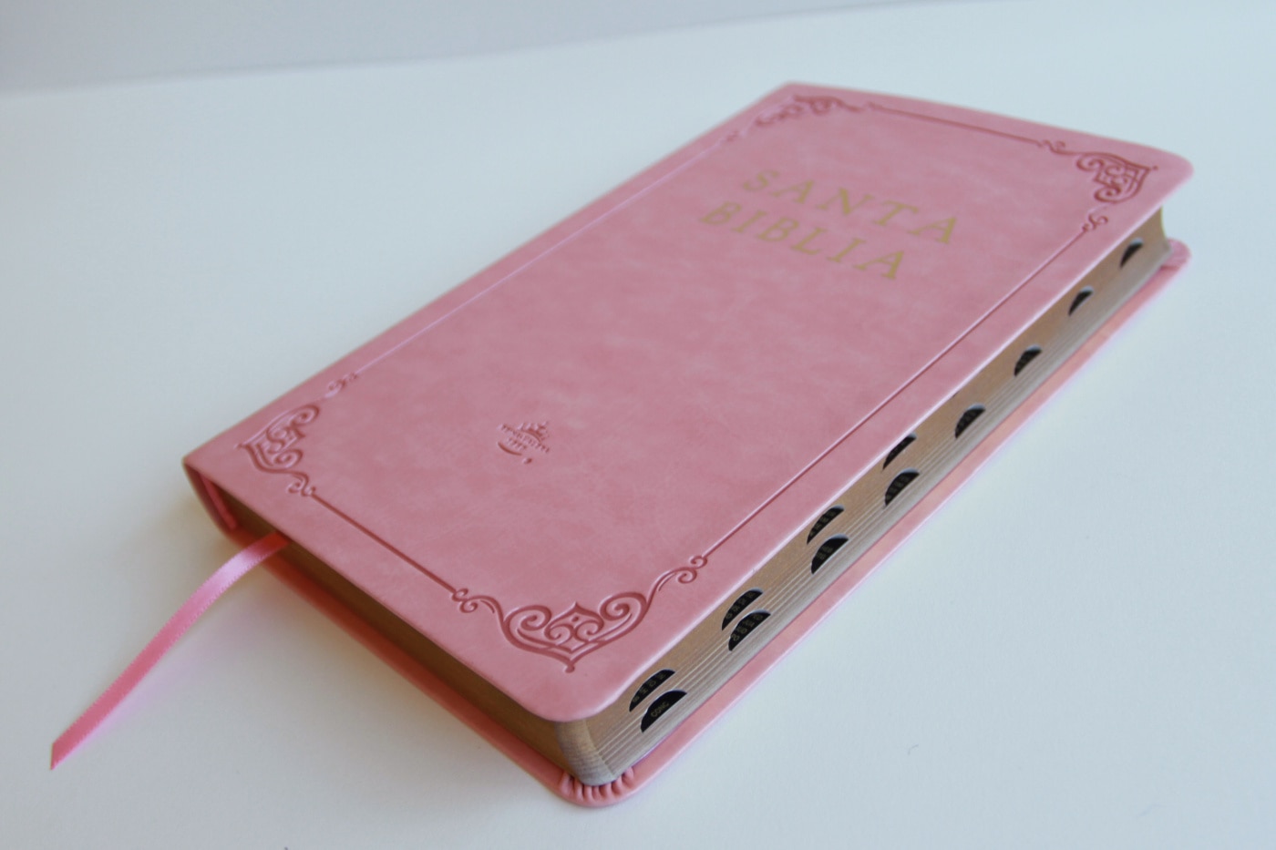 RVR 1960 SIMIL PIEL ROSADA TAMAÑO MANUAL  (Capa Mole) 4
