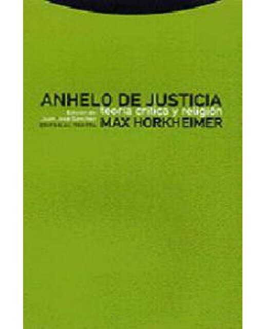 Anhelo de justicia: Teoría crítica y religión(Tapa blanda) 1