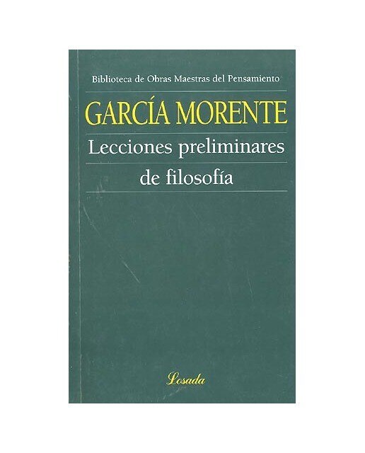 Imagem 0 de Lecciones preliminares de filosofía (Tapa blanda)