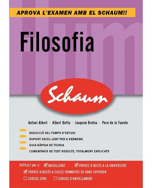 Imagem 0 de Filosofa. Comentarios Texto. Schaum (Cataln) (Capa mole)