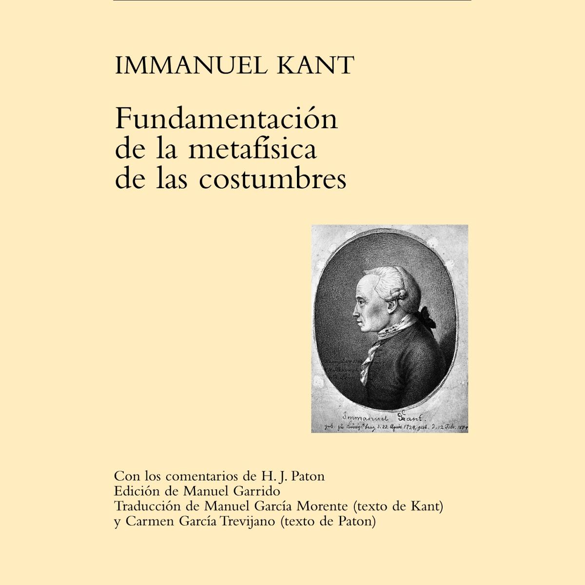 Fundamentación de la metafísica de las costumbres(Tapa blanda) 1