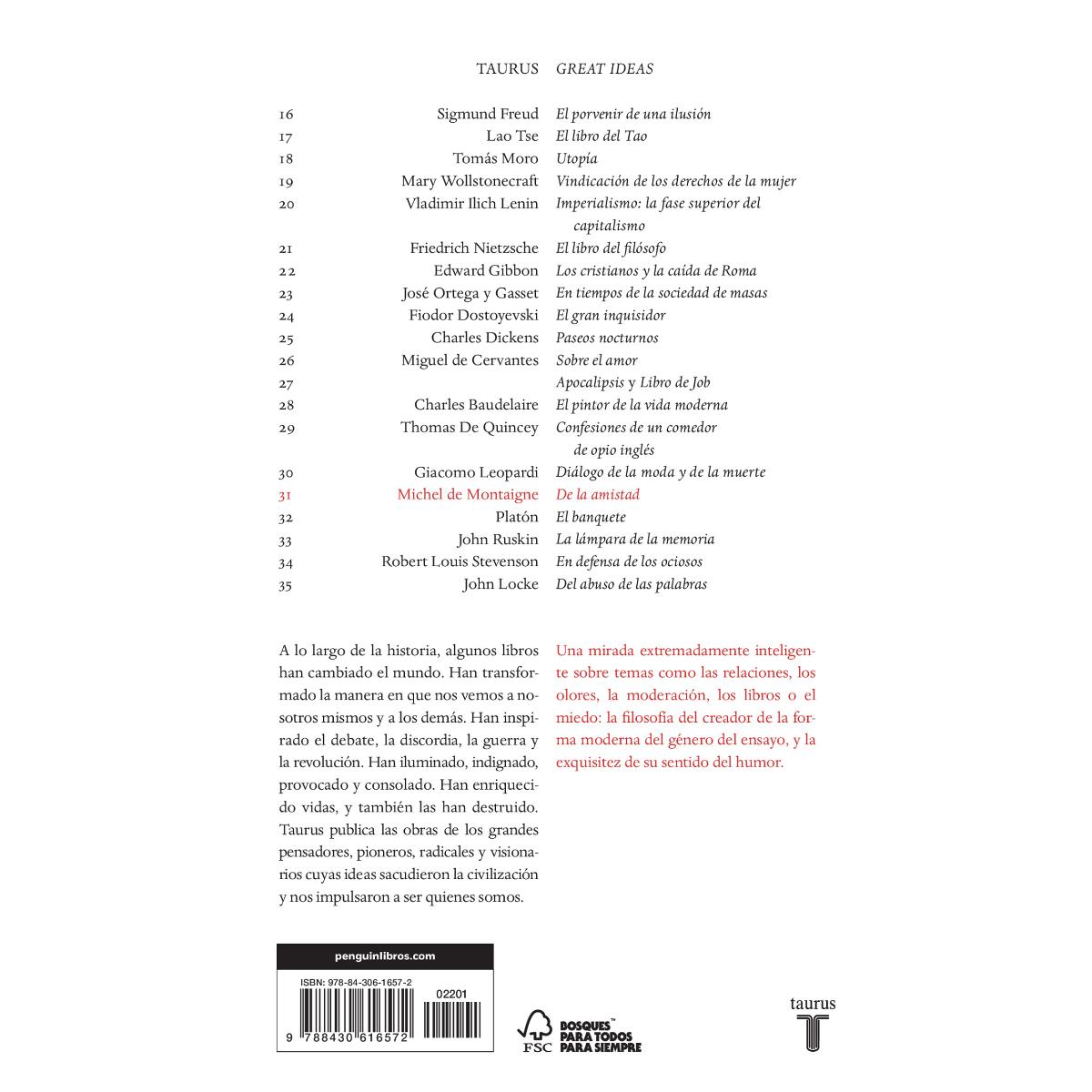 De la amistad (Serie Great Ideas) (Capa mole) 2