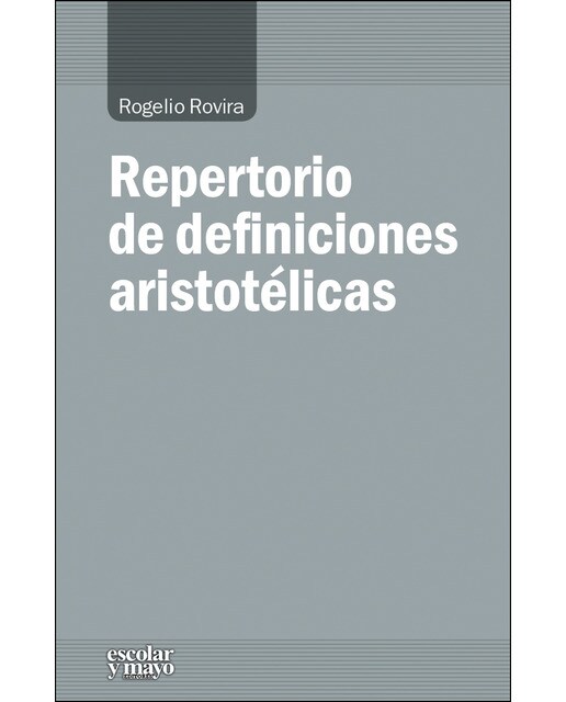 Repertorio de definiciones aristotélicas 1