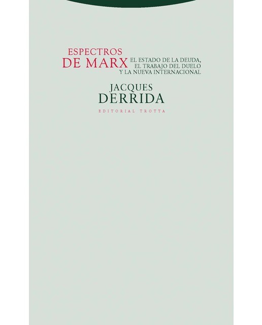 Imagem 0 de Espectros de Marx: El Estado de la deuda, el trabajo del duelo y la nueva internacional (Capa mole)