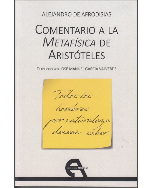 Imagem 0 de Comentario a la Metafísica de Aristóteles (Capa mole com abas)