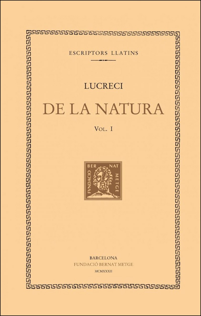 De la natura, vol. I (llibres I-III) (Capa mole) 1