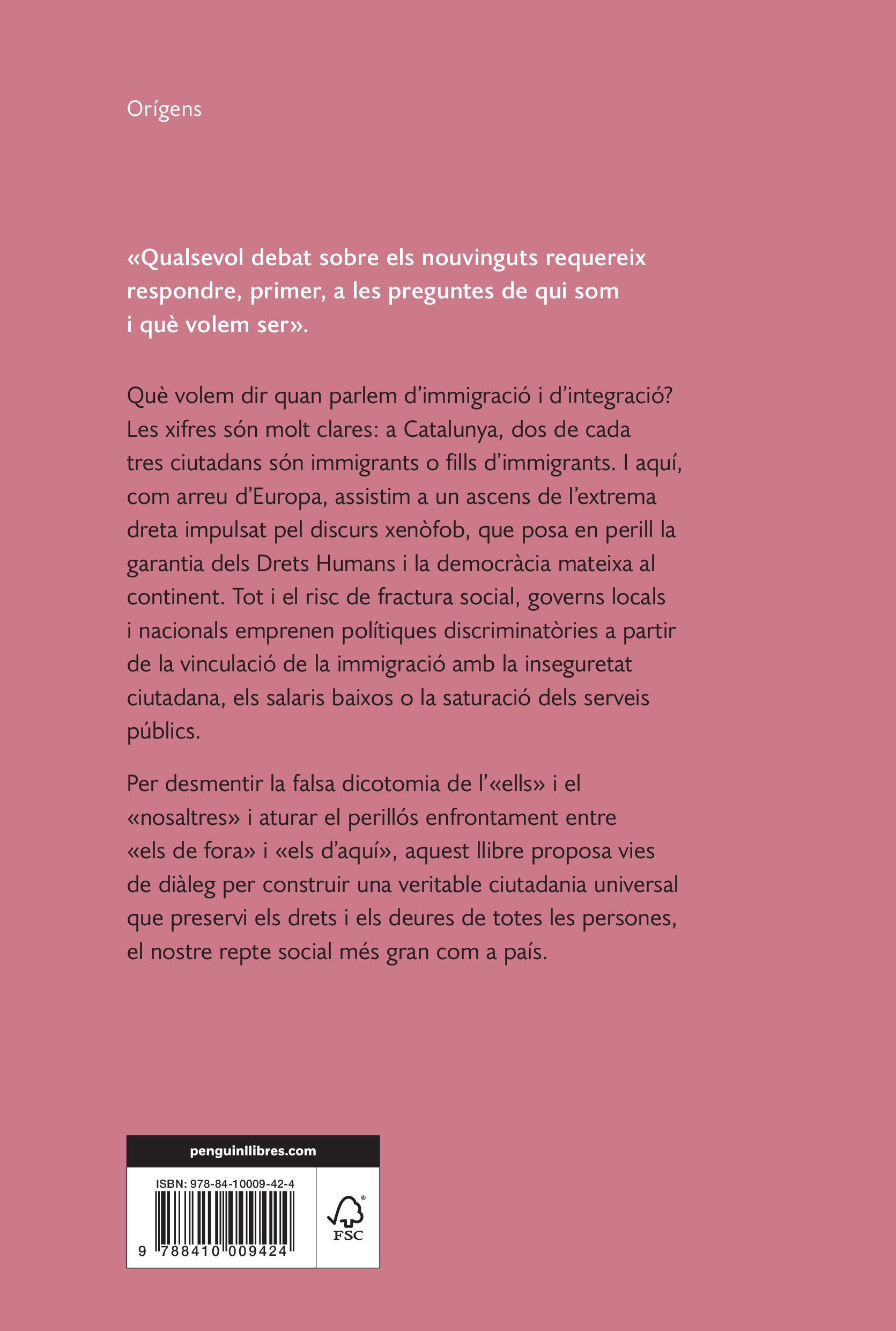 Els de fora i els d'aquí: Què volem dir quan parlem d&immigració i d&integració? (Capa mole) 2