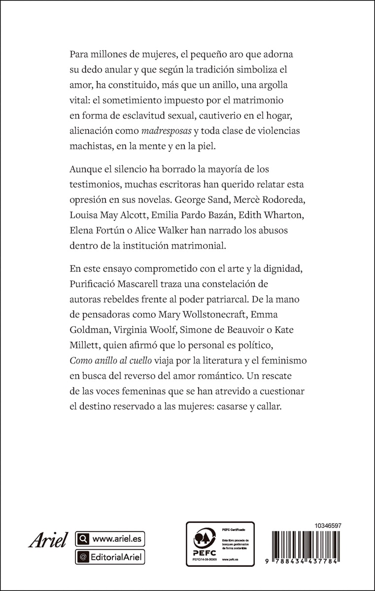 Como anillo al cuello: La opresión matrimonial en la literatura femenina (Capa mole com abas) 2