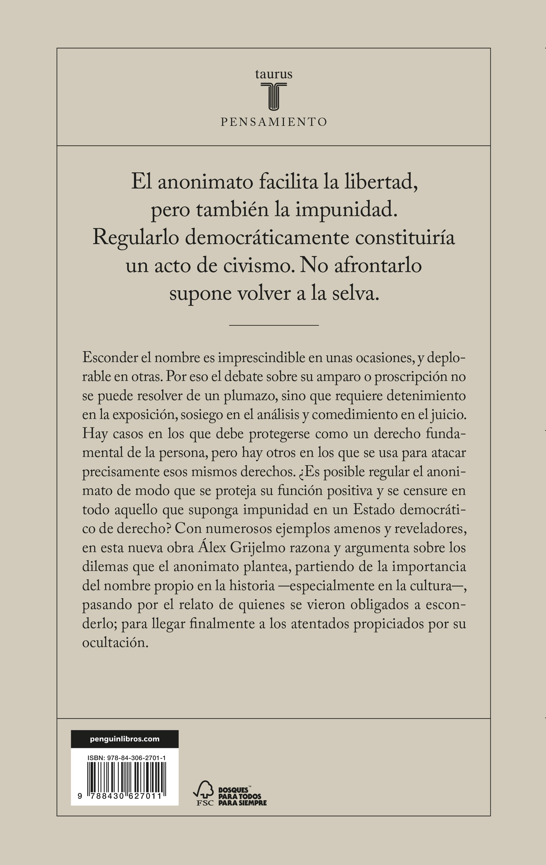 La perversión del anonimato: El nombre propio y el peligro de sus máscaras (Capa mole) 2
