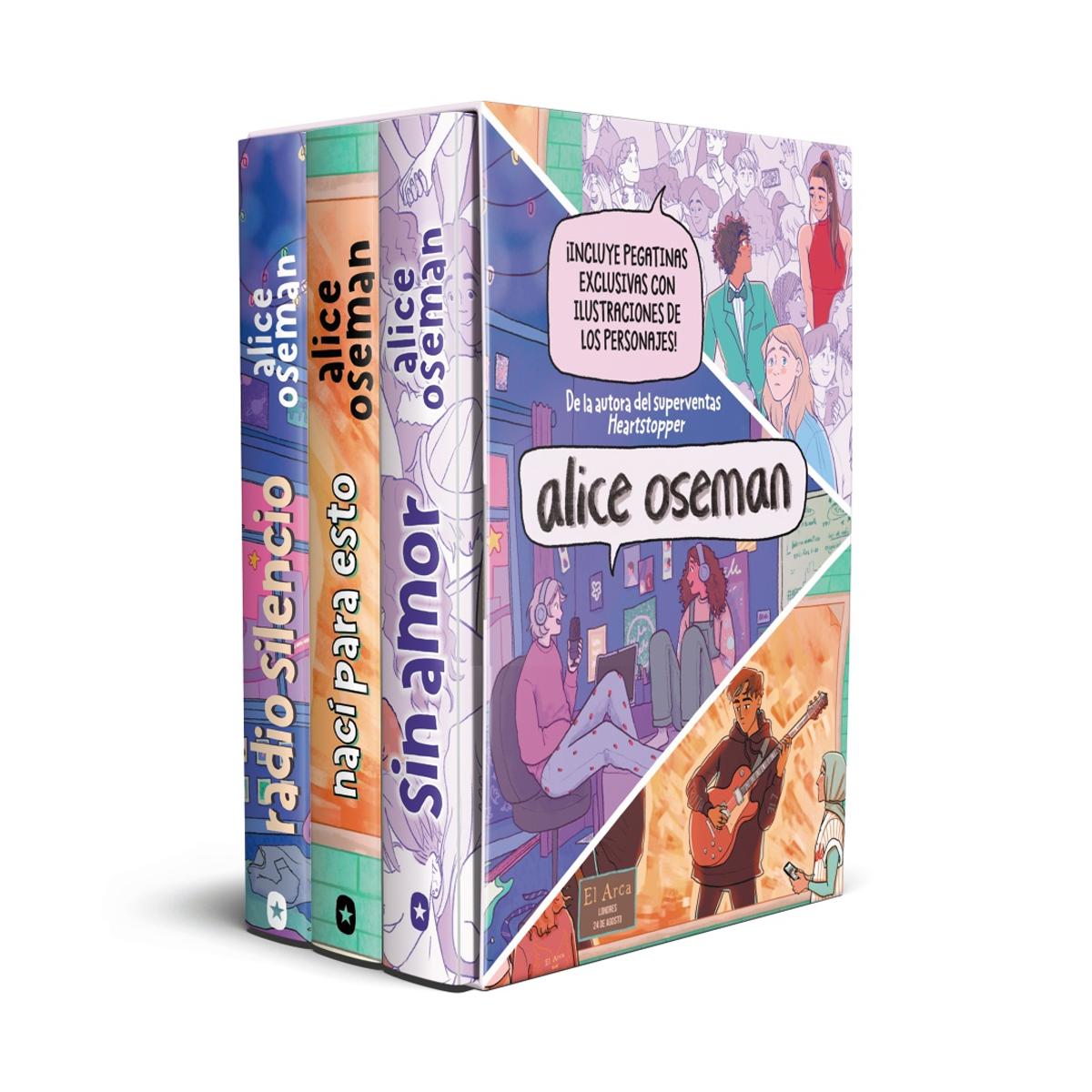 Imagem 0 de Estuche Alice Oseman: Sin amor, Nací para esto, Radio Silencio: Incluye ilustraciones inéditas de la autora (Capa mole com abas)