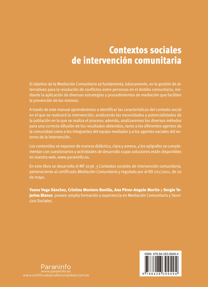 Contextos sociales de intervención comunitaria(Tapa blanda) 2