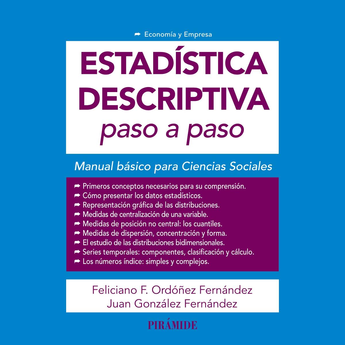 Estadística descriptiva paso a paso: Manual básico para Ciencias Sociales (Capa mole com abas) 1