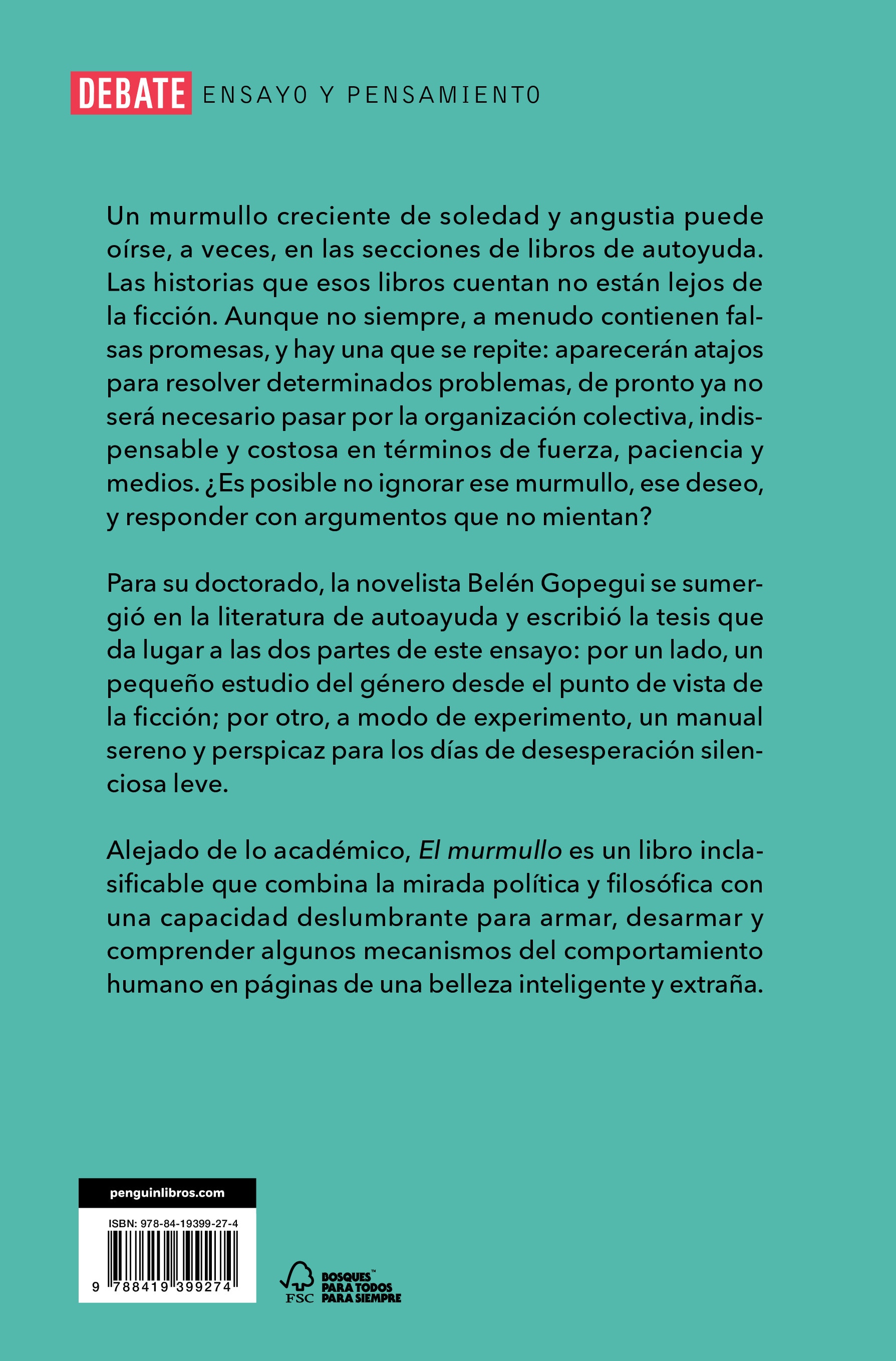 El murmullo: La  autoayuda como novela, un caso de confabulación (Capa mole) 2
