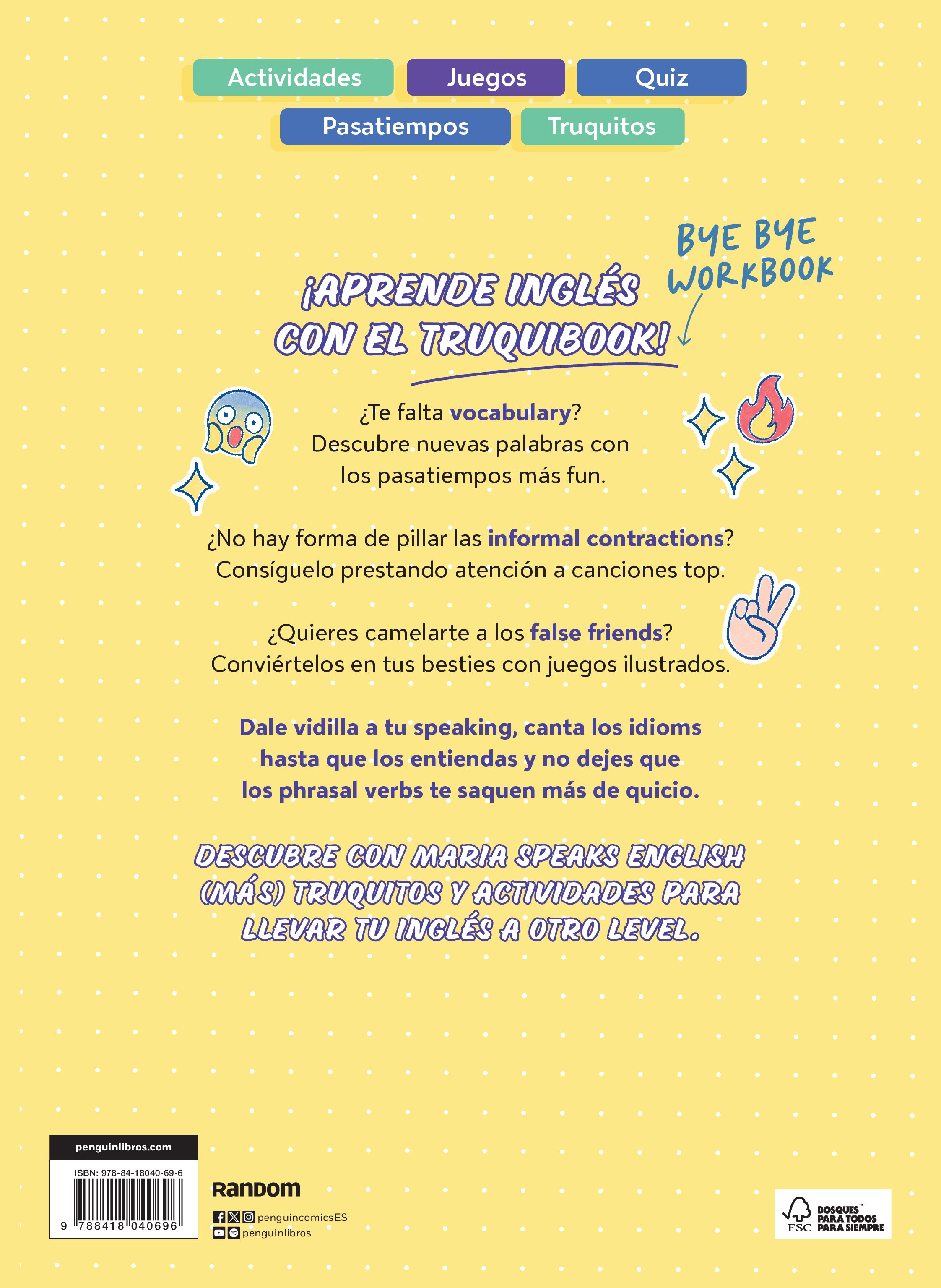 Truquibook: Cuaderno de actividades y pasatiempos para aprender inglés phrasal verbs, false friends, expressions, crosswords and much mo (Capa mole) 2
