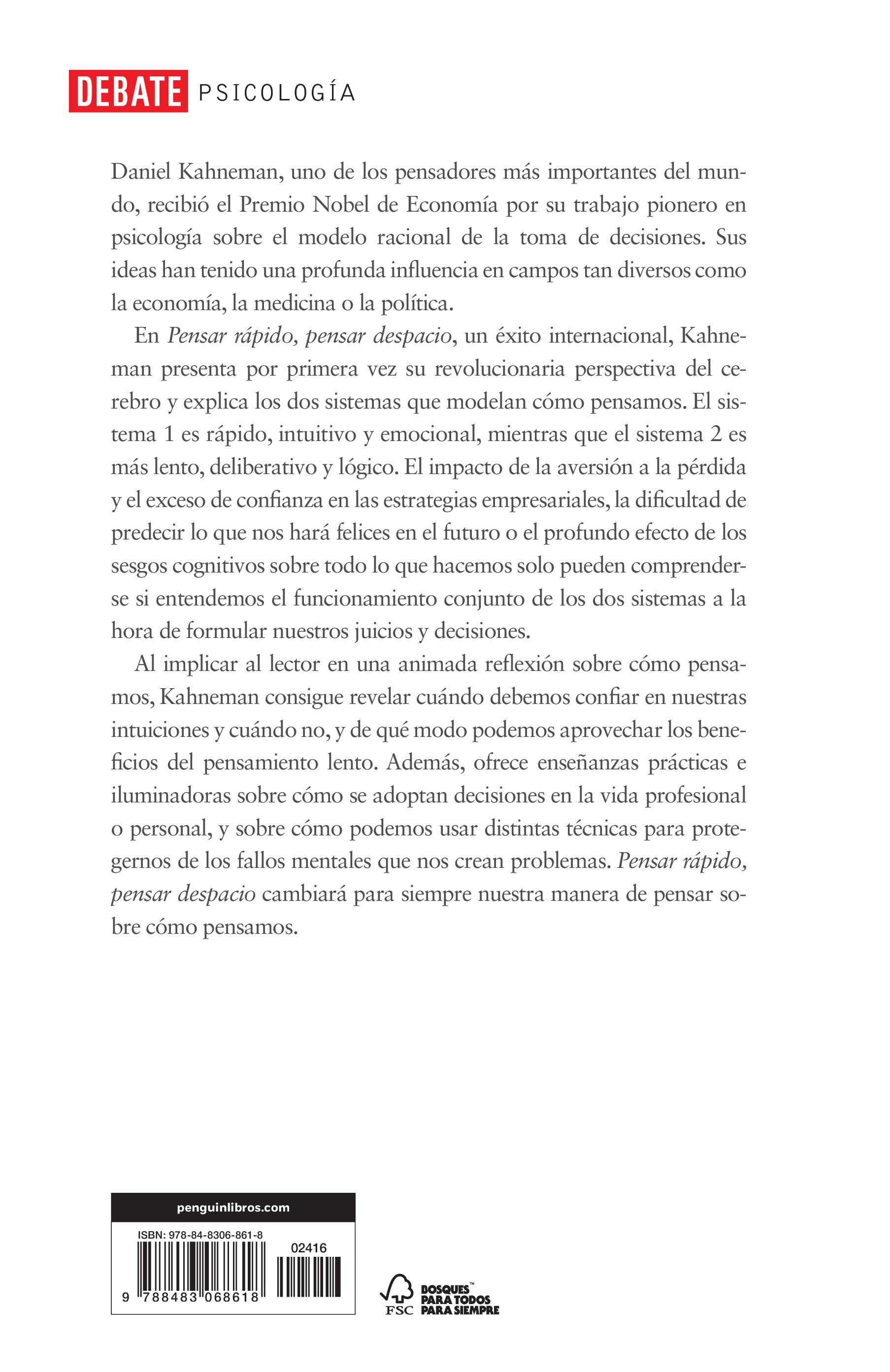 Pensar rápido, pensar despacio (Tapa dura) 2