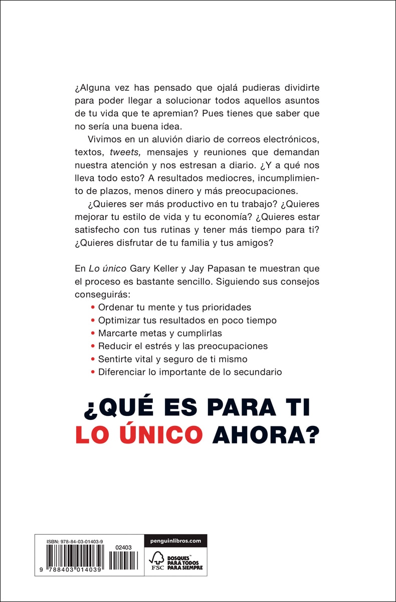 Lo único: La sencilla y sorprendente verdad que hay detrás del éxito(Tapa blanda) 2