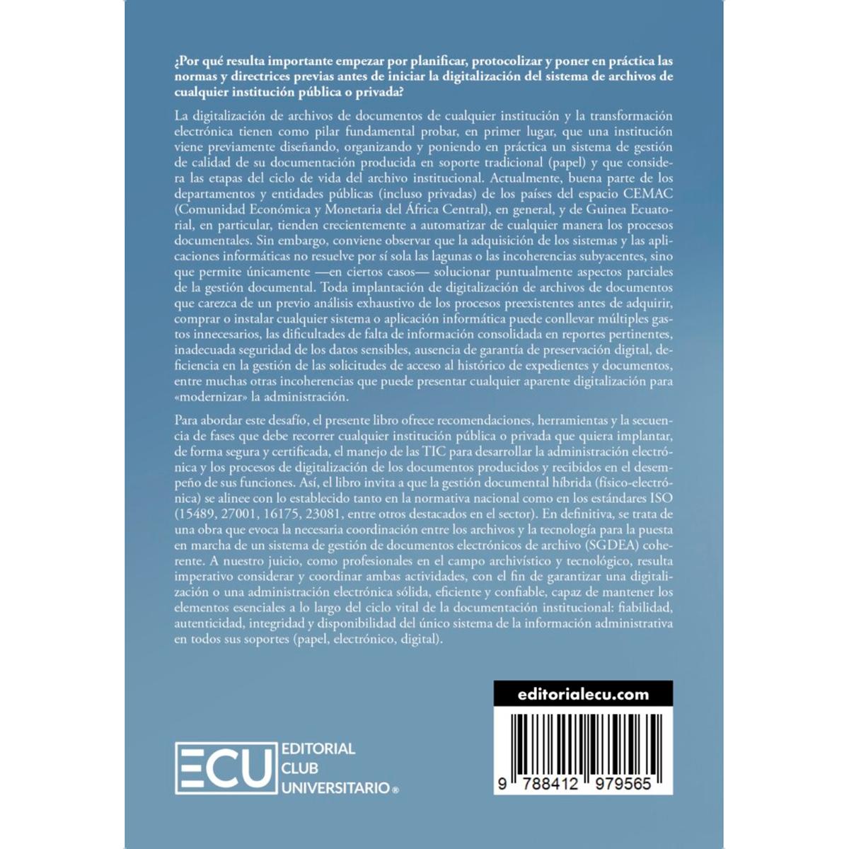 Implantación de administración electrónica. Digitalización certificada del sistema de archivos de documentos de un país en desarrollo (Capa mole) 2