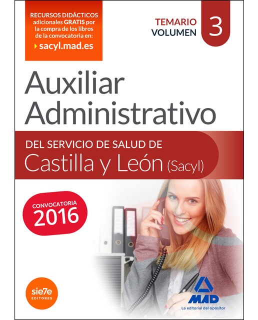 Auxiliar adtvo. Temario Vol.3 del Sacyl