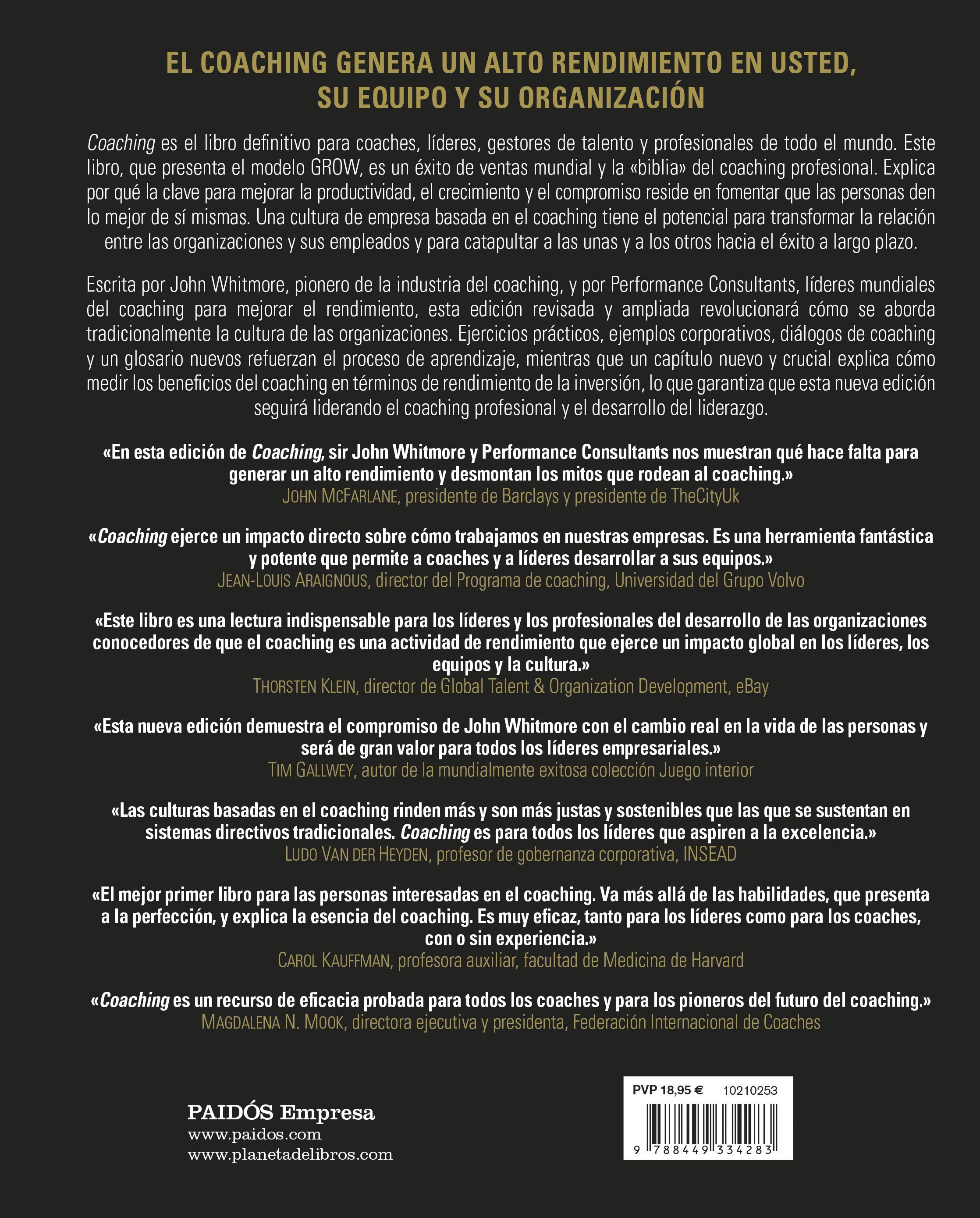 Coaching: El método para mejorar el rendimiento de las personas(Tapa blanda) 2