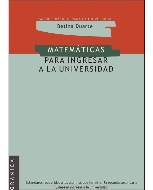 Matemáticas para ingresar a la universidad