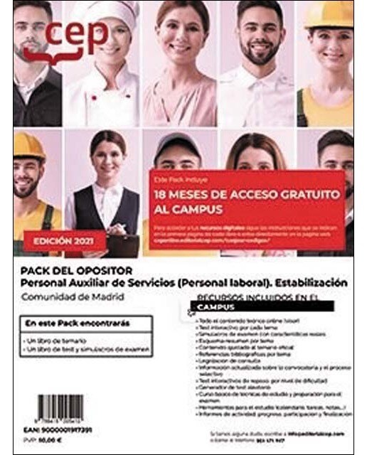 Pack del opositor. Personal auxiliar deservicios