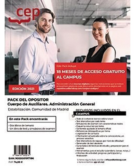 Pack del opositor. Cuerpo de auxiliares. Administr