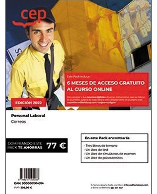 Pack libros y curso online 6 meses personal labora