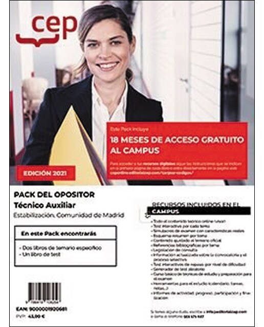 Pack del opositor. Técnico auxiliar. Estabilizació