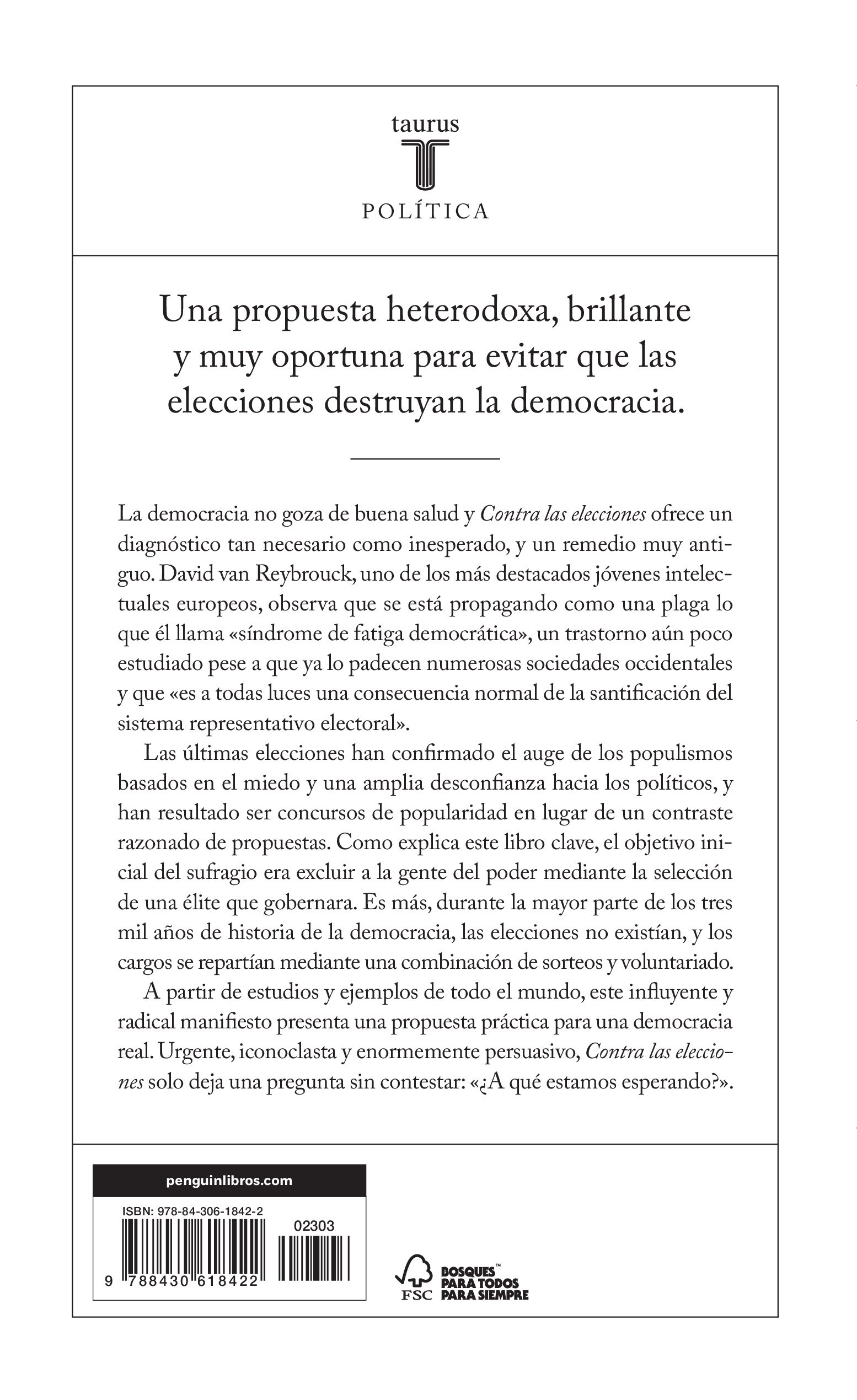 Contra las elecciones: Cómo salvar la democracia(Tapa blanda) 2