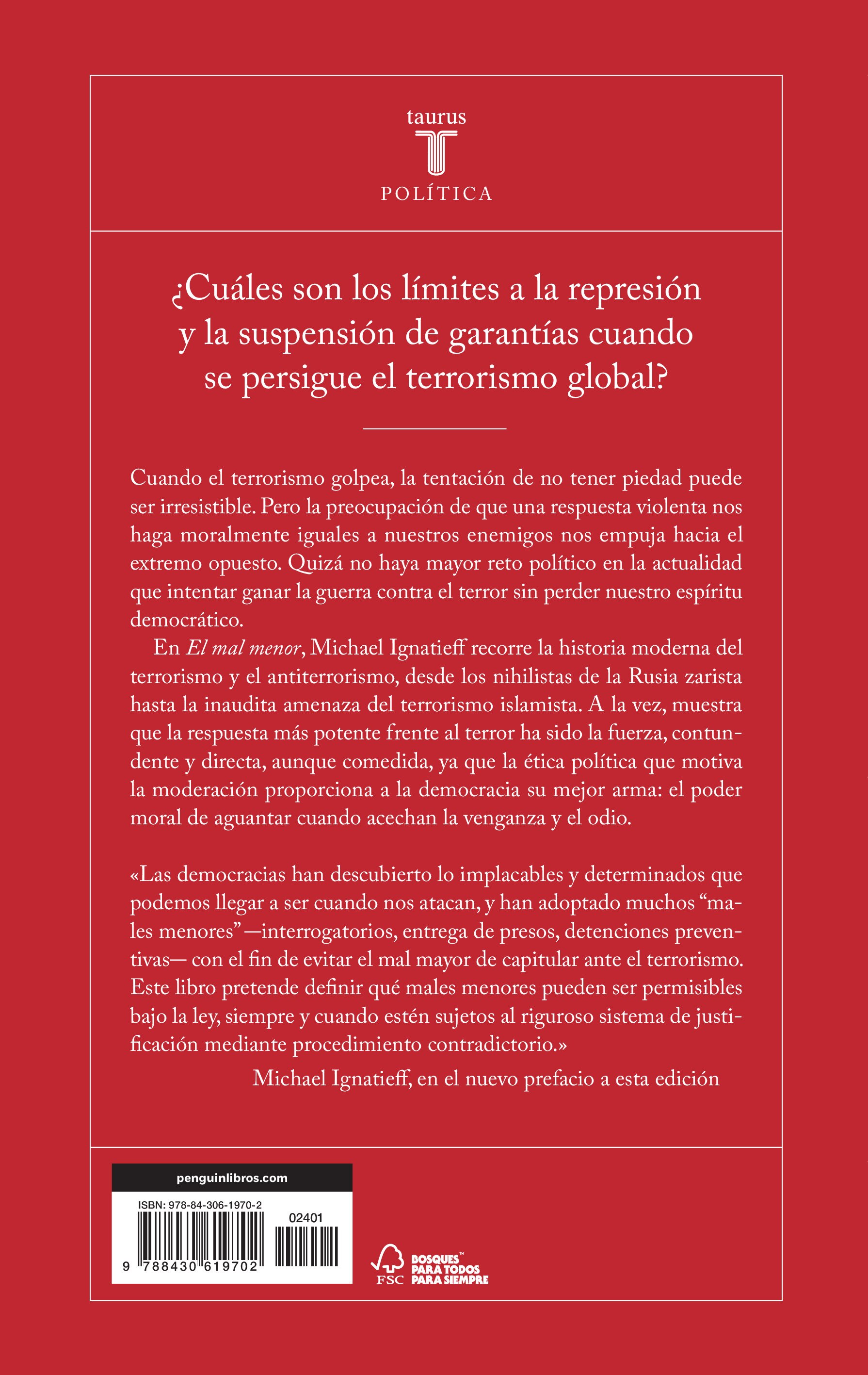 El mal menor: Ética política en una época de terror(Tapa blanda) 2