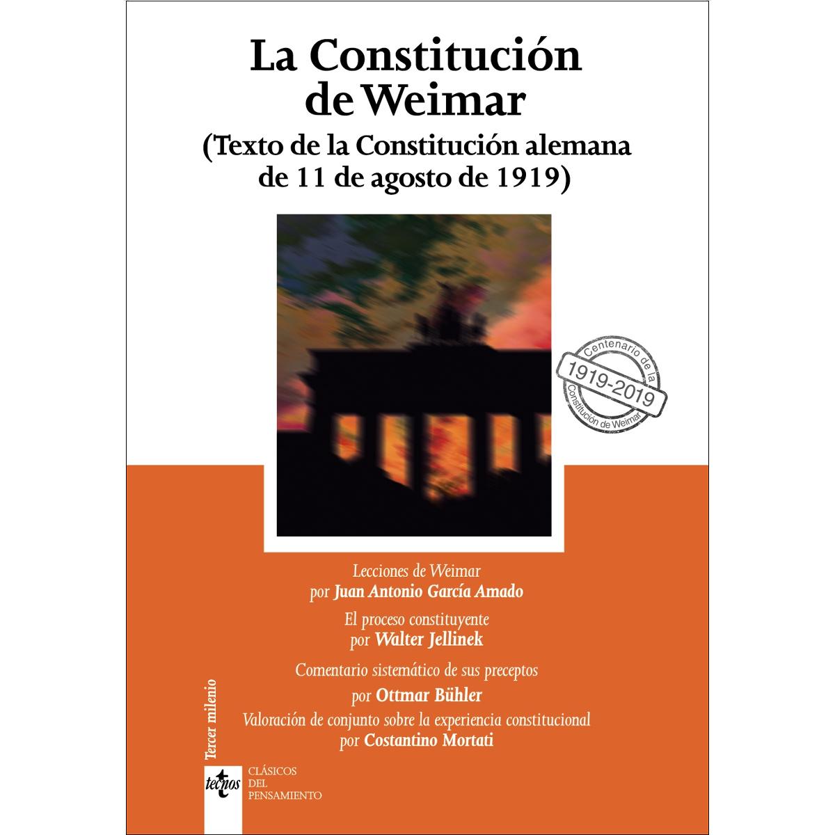 Imagem 0 de La Constitución de Weimar: La Constitución alemana de 11 de agosto de 1919 (Capa mole com abas)