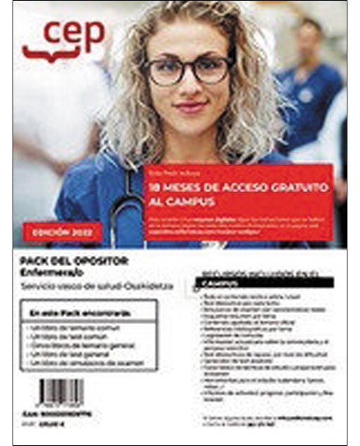 Pack del opositor enfermera;o servicio vasco de sa