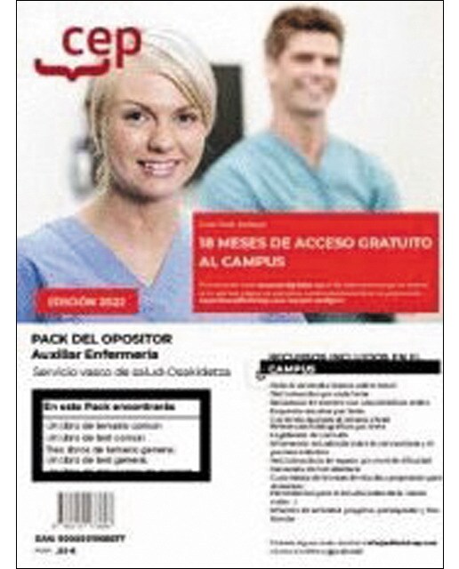 Pack opositor auxiliar enfermeria servicio vasco s