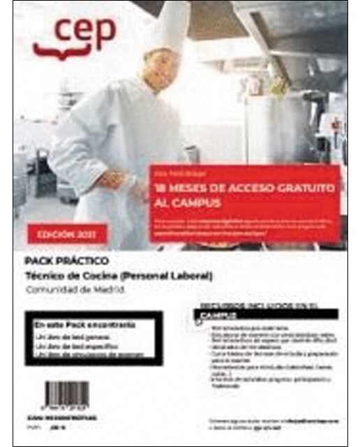 Pack practico tecnico cocina personal laboral comu