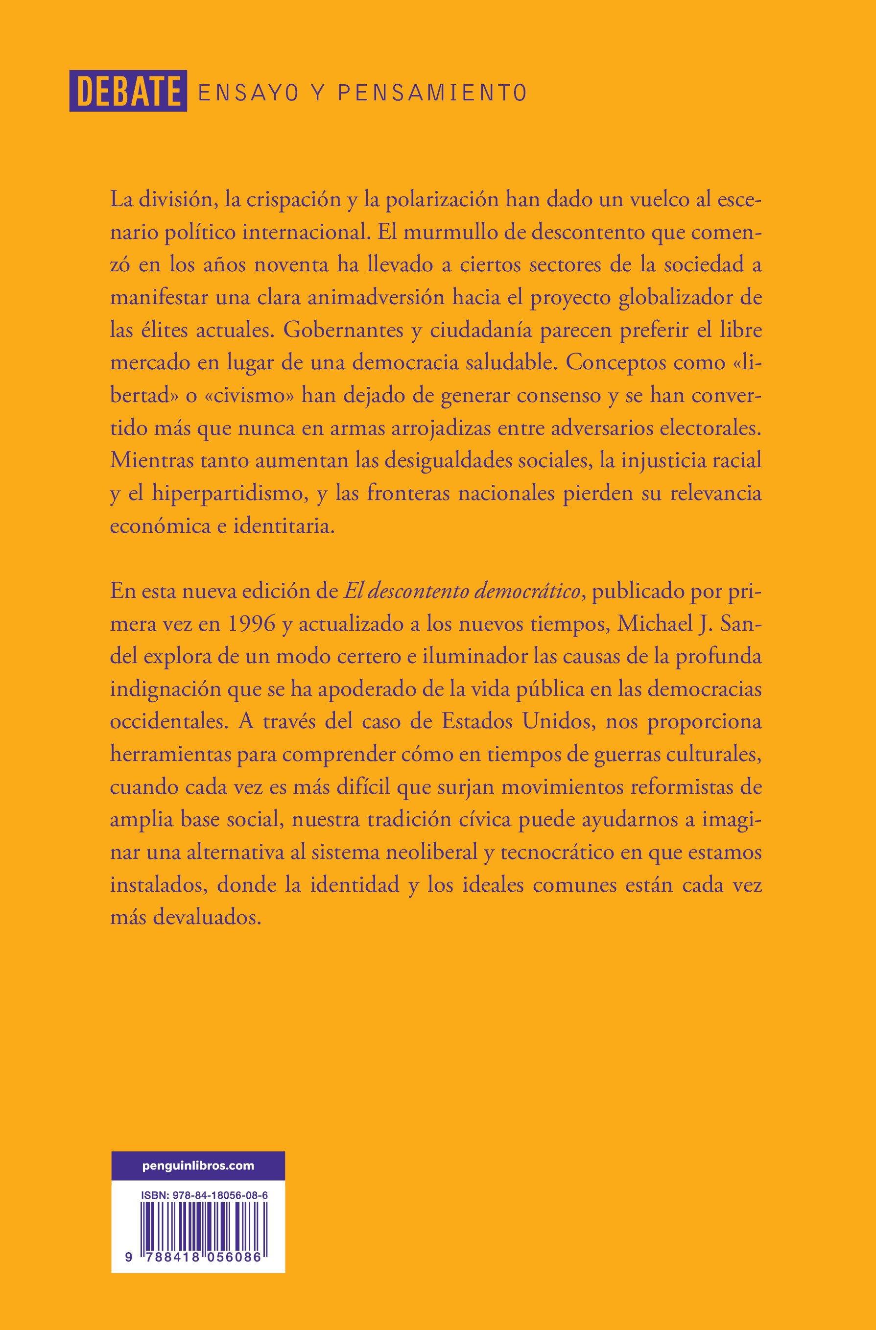 El descontento democrático: En busca de una filosofía pública  (Tapa blanda) 2