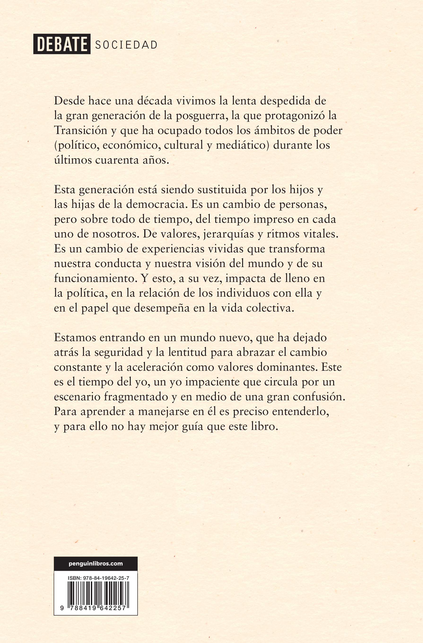 El peso del tiempo: Relato del relevo generacional en España (Capa mole) 2