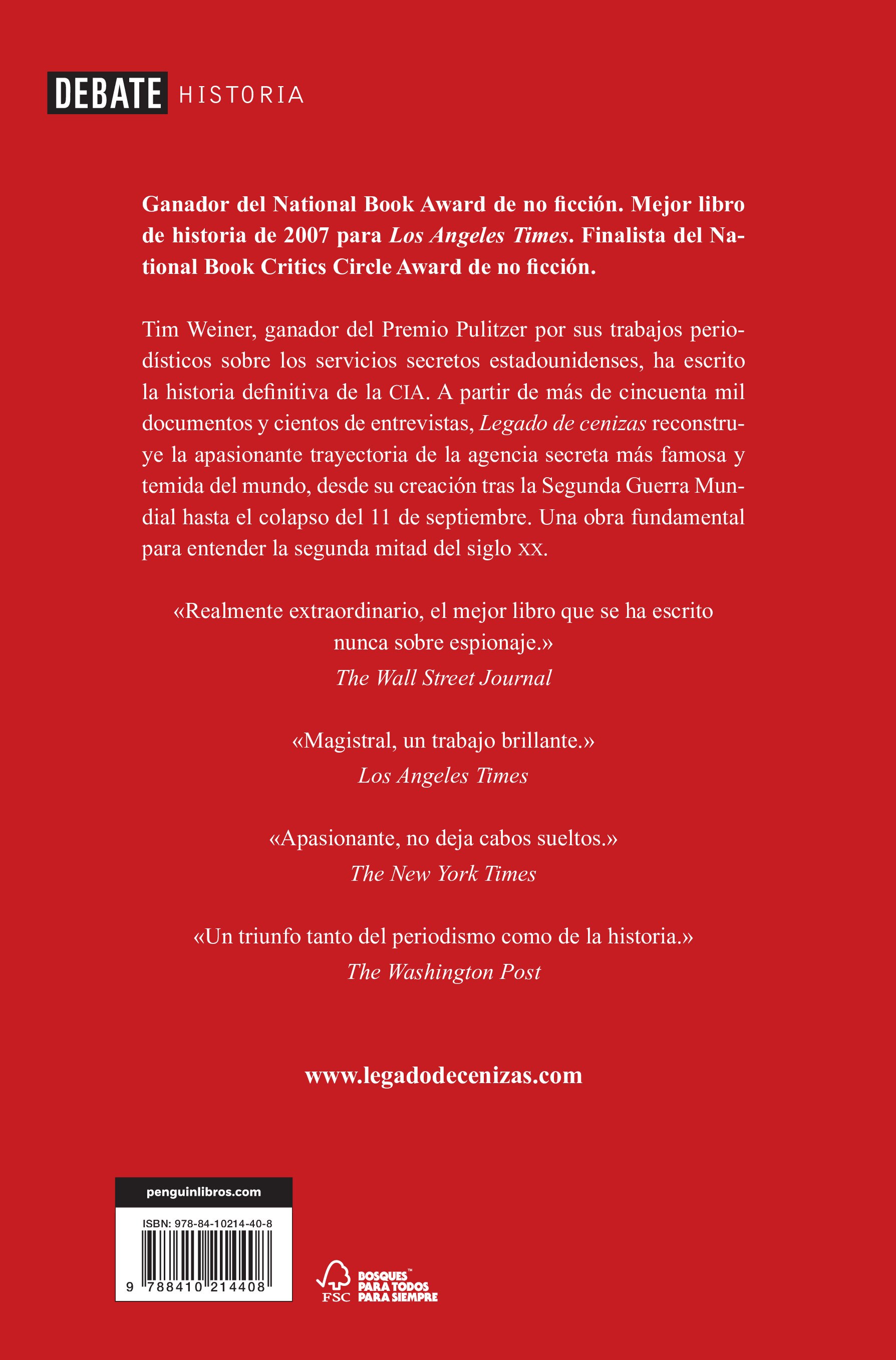 Legado de cenizas (La historia de la CIA 1): La historia de la CIA  (Tapa blanda) 2