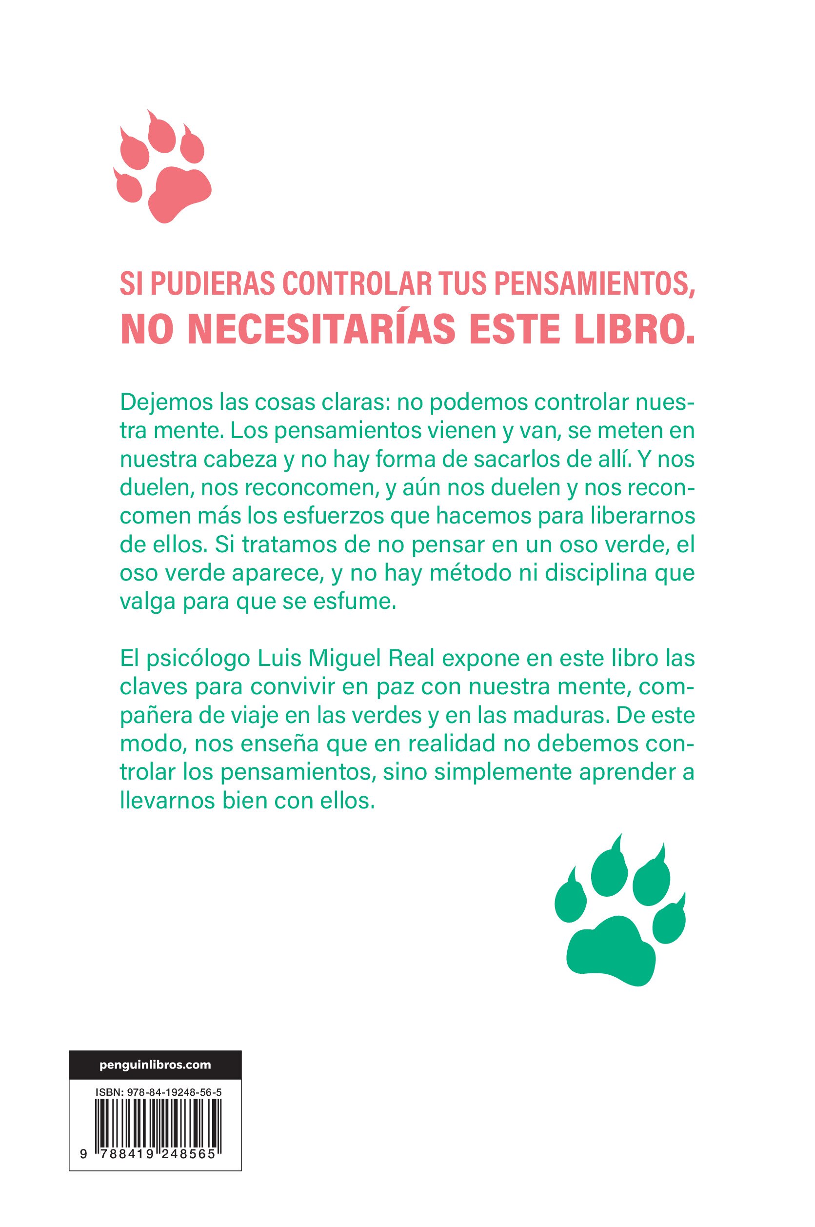 No pienses en un oso verde: ¿Y si dejas de luchar contra tu mente y tus emociones? (Capa mole) 2