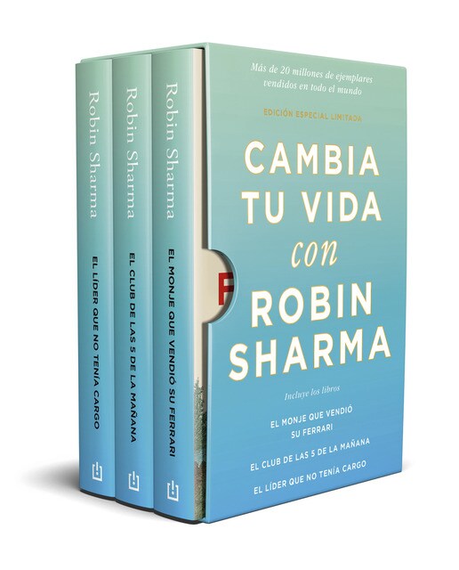 Estuche Cambia tu vida con Robin Sharma: El líder que no tenía cargo | El monje que vendió su Ferrari |El club de las 5 de la mañana  (Tapa blanda) 1
