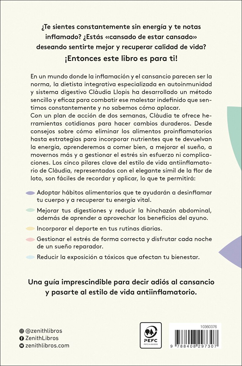 Vida antiinflamatoria: Descubre los cinco hábitos esenciales para recuperar tu salud y llenarte de energía (Capa mole com abas) 2