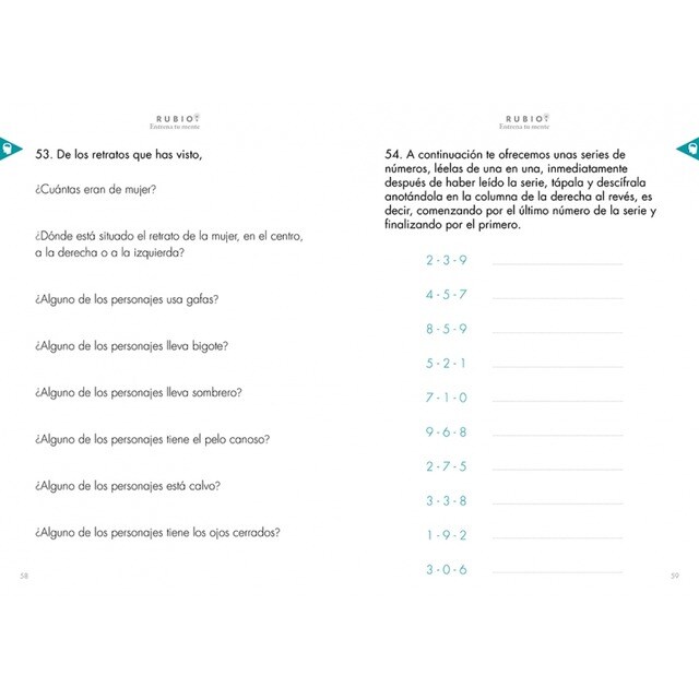 Ejercicios prácticos para mantener tu memoria en forma (Rubio. Entrena tu mente) 3