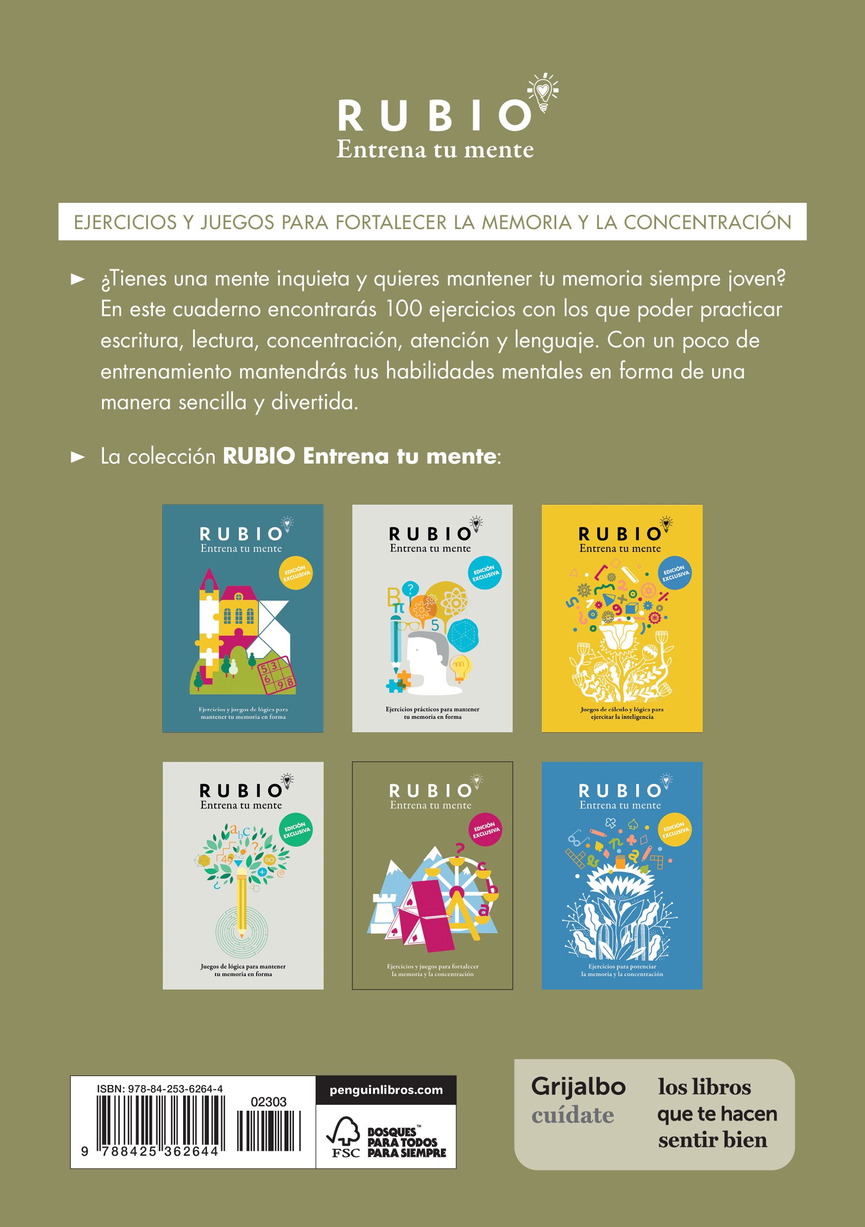 Ejercicios y juegos para fortalecer la memoria y la concentración (Rubio. Entrena tu mente) 2