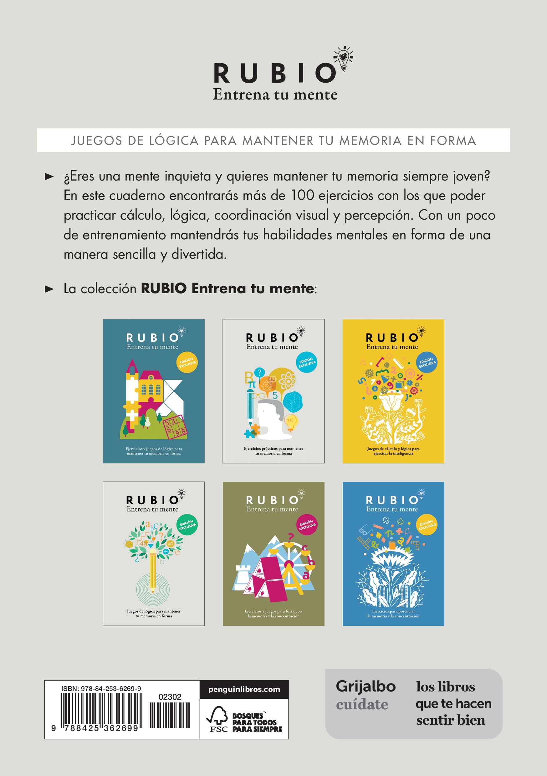 Juegos de lógica para mantener tu memoria en forma (edición exclusiva) (Rubio. Entrena tu mente): Ejercicios y juegos de memoria para adu (Capa mole) 2