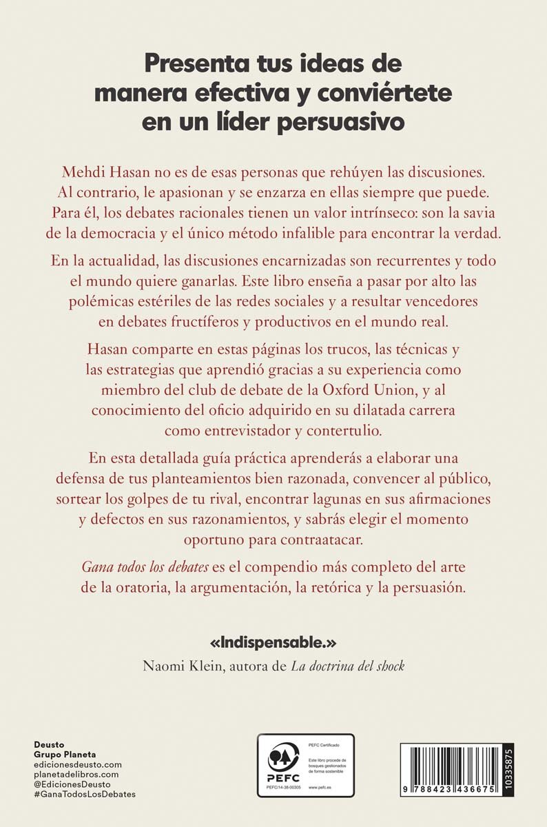 Gana todos los debates: El arte de argumentar, persuadir y hablar en público  (Tapa blanda con solapas) 2