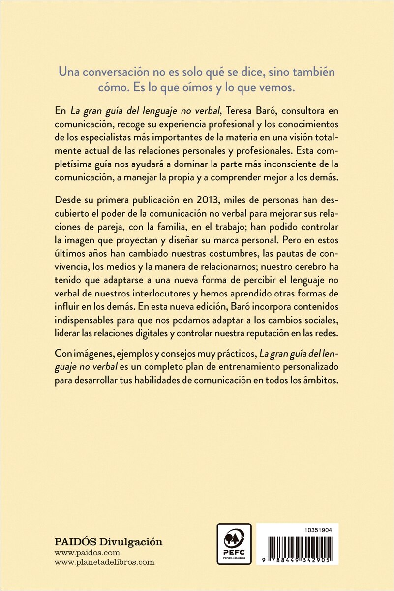 La gran guía del lenguaje no verbal: Domina tus relaciones presenciales y virtuales en la complejidad del mundo actual  (Tapa blanda con solapas) 2